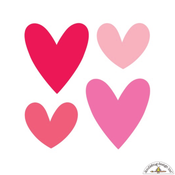 Doodlebug Hearts Sweet Rolls Mini Icons Stickers - Orchids and Hummingbirds Designs, LLC