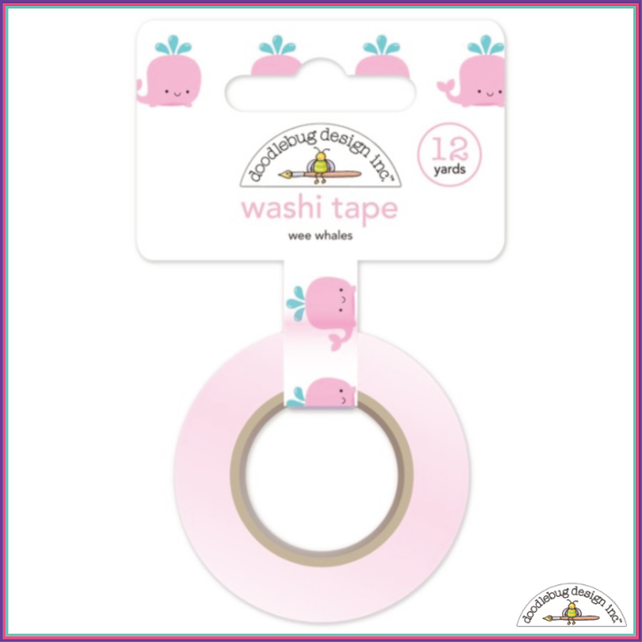 Doodlebug Wee Whales Washi Tape - Orchids and Hummingbirds Designs, LLC