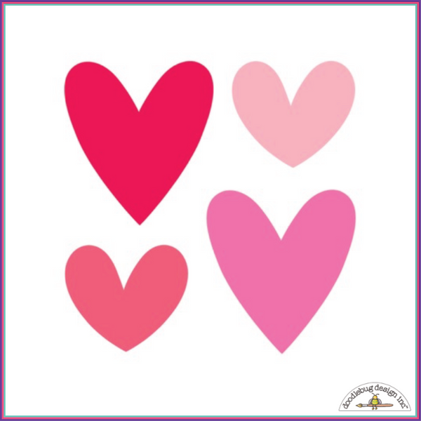 Doodlebug Hearts Sweet Rolls Mini Icons Stickers - Orchids and Hummingbirds Designs, LLC