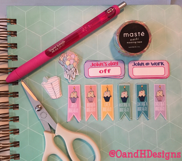 Custom:  Orchids and Hummingbirds Designs Planner Stickers - Orchids and Hummingbirds Designs, LLC