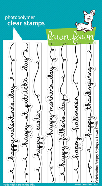 Lawn Fawn Celebration Scripty Sayings Stamp Set - Orchids and Hummingbirds Designs, LLC