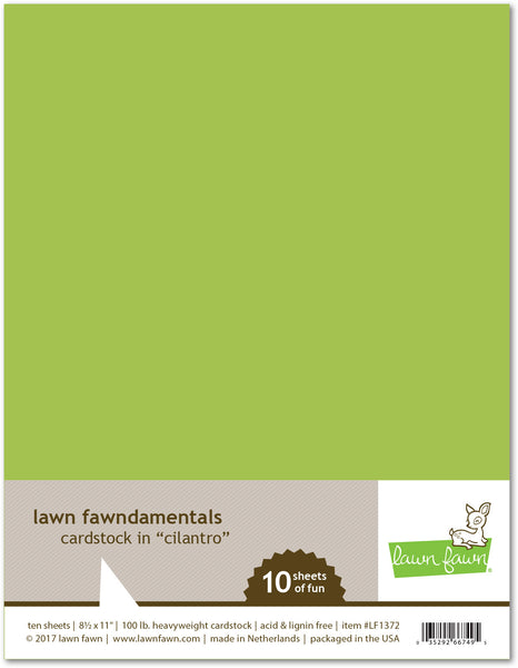 Lawn Fawn Cilantro Cardstock - Scrapbooking Supplies - Lawn Fawn - Orchids and Hummingbirds Designs, LLC