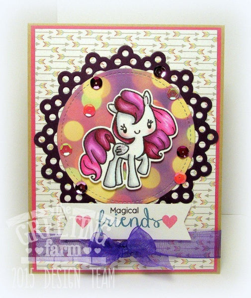 The Greeting Farm Magical Friends Stamp Set - Orchids and Hummingbirds Designs, LLC