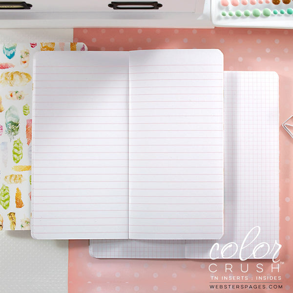 Webster's Pages Color Crush Feather & Stripe Travelers Notebook Inserts - Orchids and Hummingbirds Designs, LLC