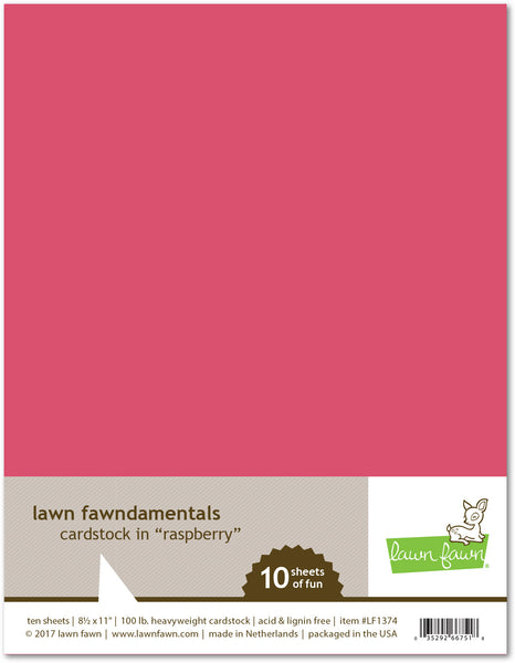 Lawn Fawn Raspberry Cardstock - Scrapbooking Supplies - Lawn Fawn - Orchids and Hummingbirds Designs, LLC