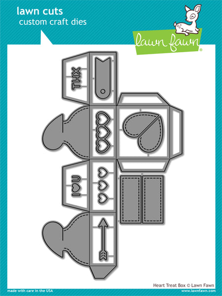 Lawn Fawn Heart Treat Box Dies - Dies - Lawn Fawn - Orchids and Hummingbirds Designs, LLC