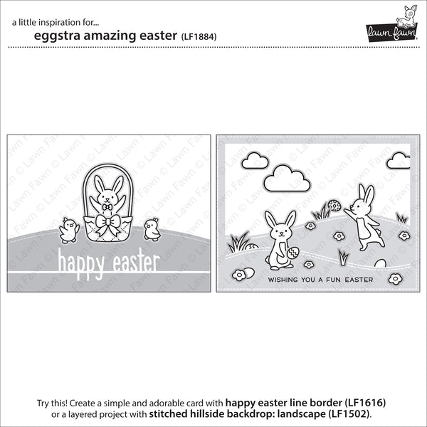 Lawn Fawn Eggstra Amazing Easter Stamp Set - Stamps - Lawn Fawn - Orchids and Hummingbirds Designs, LLC