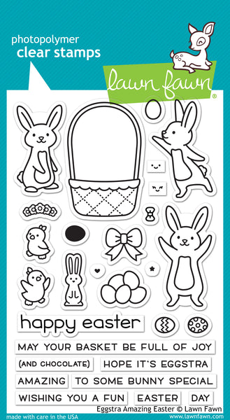 Lawn Fawn Eggstra Amazing Easter Stamp Set - Stamps - Lawn Fawn - Orchids and Hummingbirds Designs, LLC