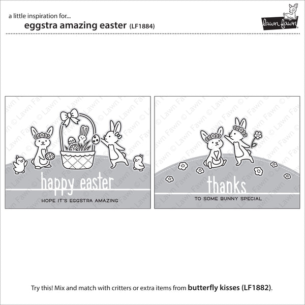 Lawn Fawn Eggstra Amazing Easter Stamp Set - Stamps - Lawn Fawn - Orchids and Hummingbirds Designs, LLC