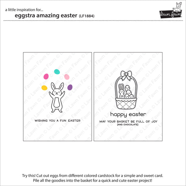 Lawn Fawn Eggstra Amazing Easter Stamp Set - Stamps - Lawn Fawn - Orchids and Hummingbirds Designs, LLC