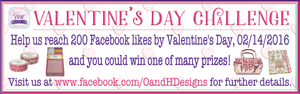 UPDATE:  Orchids and Hummingbirds Designs, LLC's 2016 Valentine's Day Challenge!