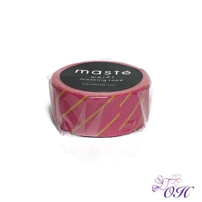 masté Pink / Stripe Washi Tape - Orchids and Hummingbirds Designs, LLC