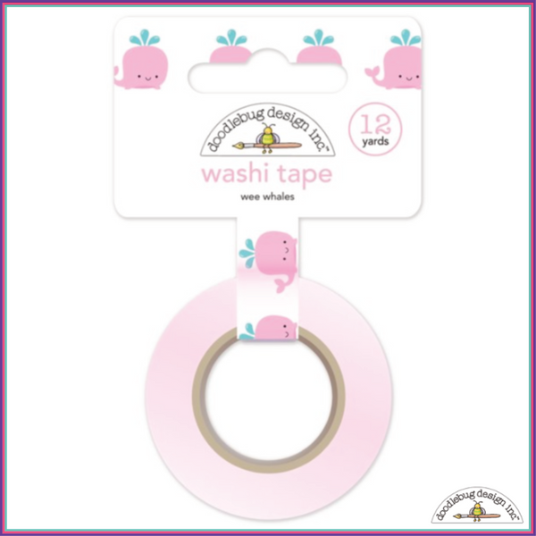 Doodlebug Wee Whales Washi Tape - Orchids and Hummingbirds Designs, LLC