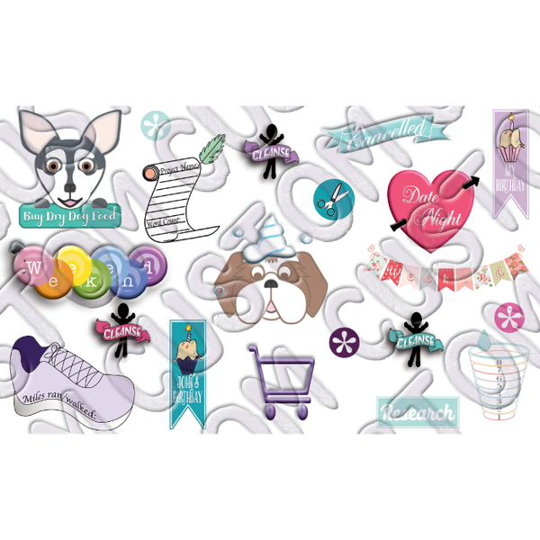 Custom:  Orchids and Hummingbirds Designs Planner Stickers - Orchids and Hummingbirds Designs, LLC