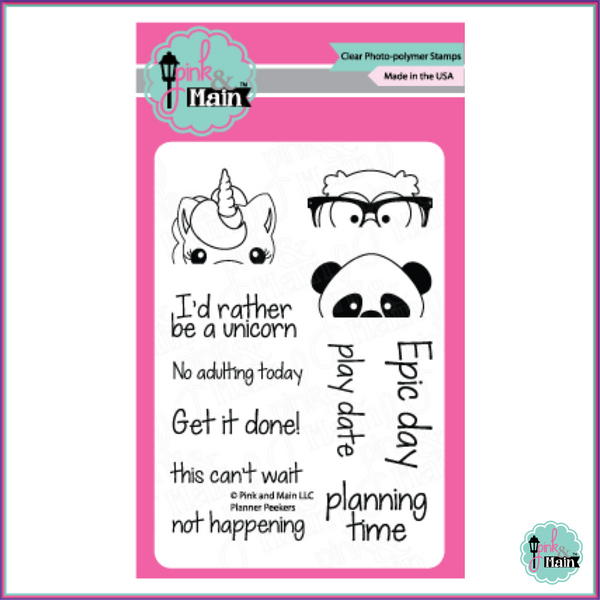 Pink & Main Planner Peekers Stamp Set - Stamps - Pink & Main - Orchids and Hummingbirds Designs, LLC