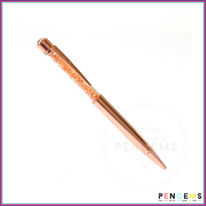 PenGems Afterparty Rose Gold Chrome Hollywood Boulevard Crystal Pen - Pen - PenGems - Orchids and Hummingbirds Designs, LLC