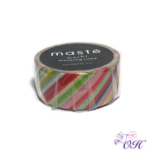masté Colorful Stripe Washi Tape - Orchids and Hummingbirds Designs, LLC