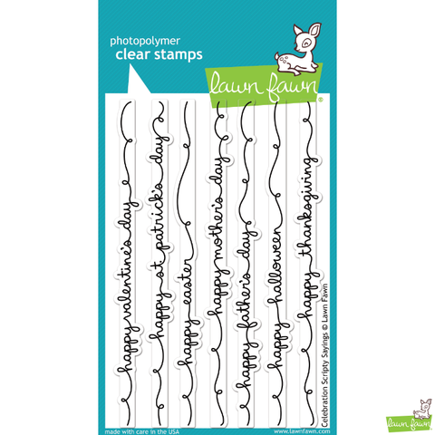 Lawn Fawn Celebration Scripty Sayings Stamp Set - Orchids and Hummingbirds Designs, LLC