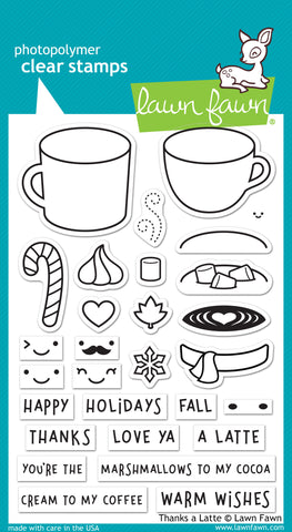 Lawn Fawn thanks a latte - Stamps - Lawn Fawn - Orchids and Hummingbirds Designs, LLC