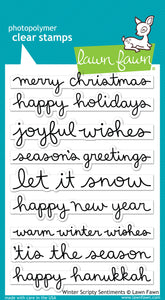 Lawn Fawn winter scripty sentiments - Stamps - Lawn Fawn - Orchids and Hummingbirds Designs, LLC