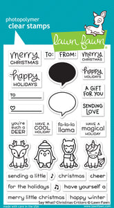 Lawn Fawn say what? christmas critters - Stamps - Lawn Fawn - Orchids and Hummingbirds Designs, LLC