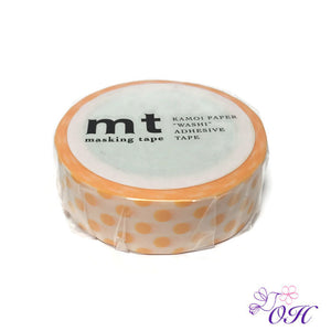 mt Dot Apricot Washi Tape - Orchids and Hummingbirds Designs, LLC