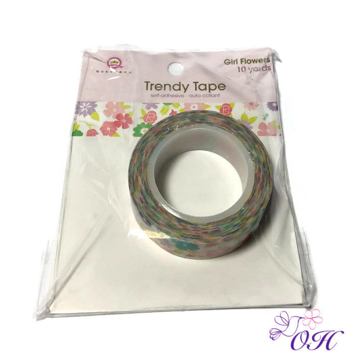 Queen & Company Trendy Tape - Girl Flowers - Orchids and Hummingbirds Designs, LLC