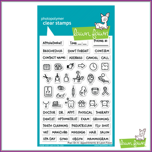 Lawn Fawn Plan On It: Appointments Stamp Set - Stamps - Lawn Fawn - Orchids and Hummingbirds Designs, LLC