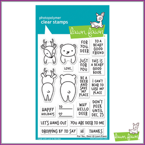 Lawn Fawn For You, Deer Stamp Set - Stamps - Lawn Fawn - Orchids and Hummingbirds Designs, LLC