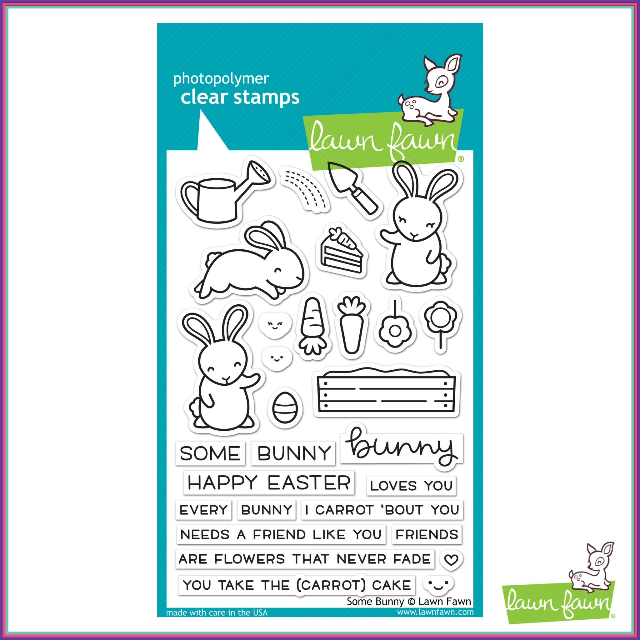 Lawn Fawn Some Bunny Stamp Set - Stamps - Lawn Fawn - Orchids and Hummingbirds Designs, LLC