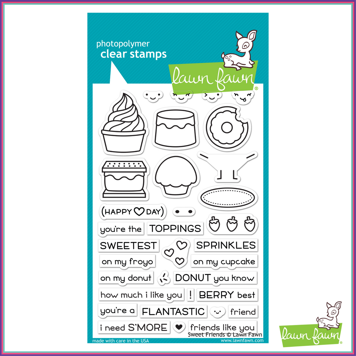 Lawn Fawn Sweet Friends Stamp Set – Orchids and Hummingbirds Designs, LLC