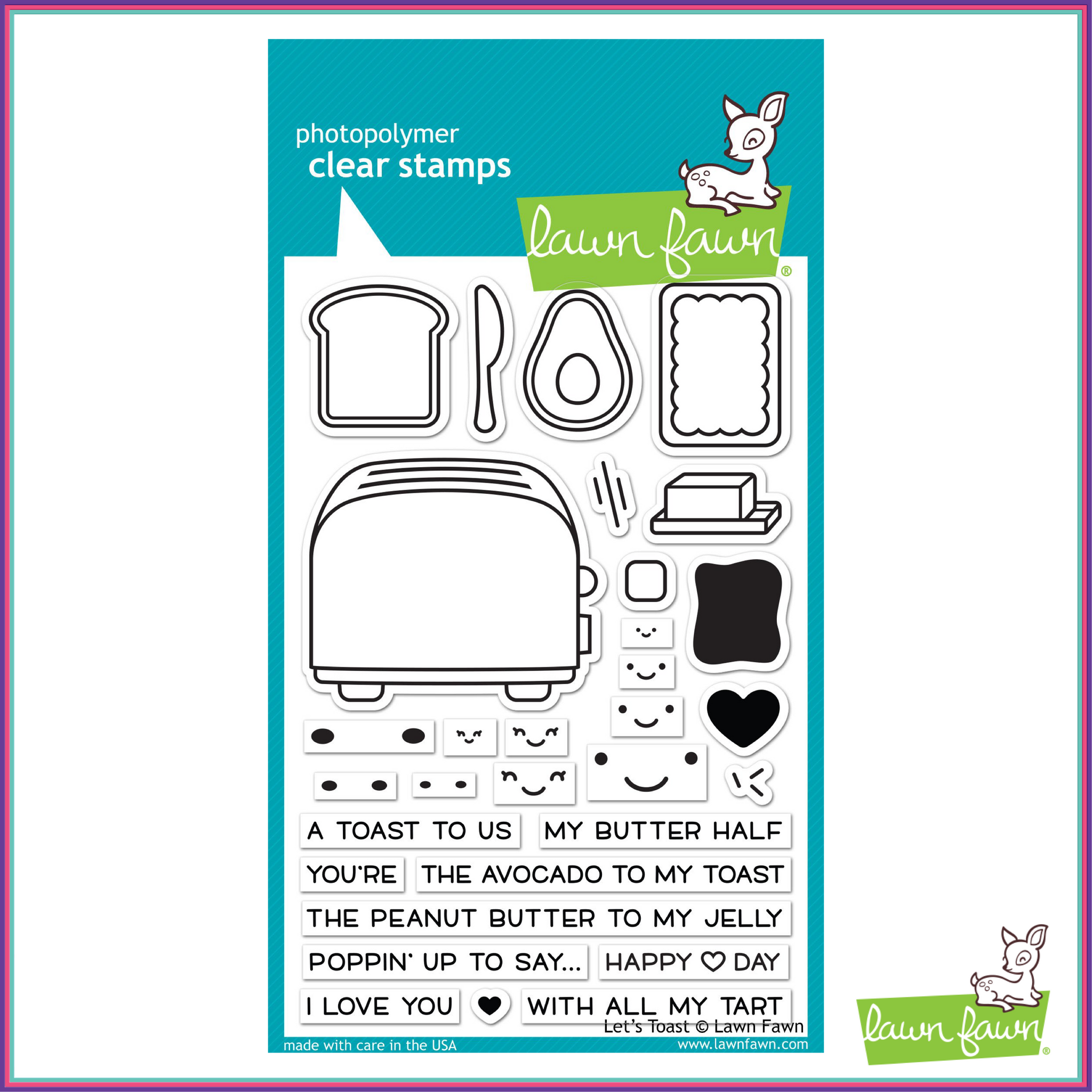 Lawn Fawn Let's Toast Stamp Set