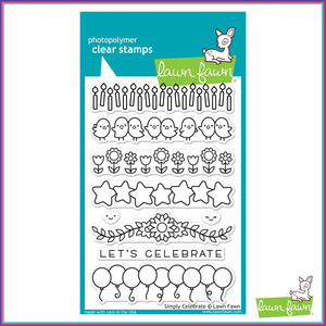 Lawn Fawn Simply Celebrate Stamp Set - Stamps - Lawn Fawn - Orchids and Hummingbirds Designs, LLC