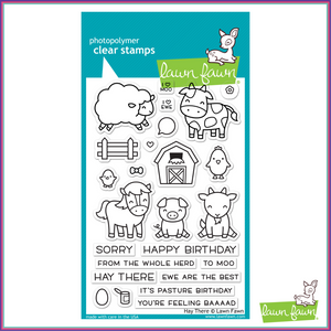 Lawn Fawn Hay There Stamp Set - Stamps - Lawn Fawn - Orchids and Hummingbirds Designs, LLC