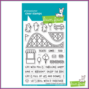 Lawn Fawn Coaster Critters Stamp Set - Stamps - Lawn Fawn - Orchids and Hummingbirds Designs, LLC
