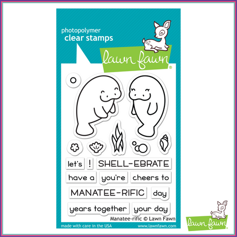 Lawn Fawn Manatee-rific Stamp Set - Stamps - Lawn Fawn - Orchids and Hummingbirds Designs, LLC