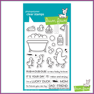 Lawn Fawn Rub-A-Dub-Dub Stamp Set - Stamps - Lawn Fawn - Orchids and Hummingbirds Designs, LLC