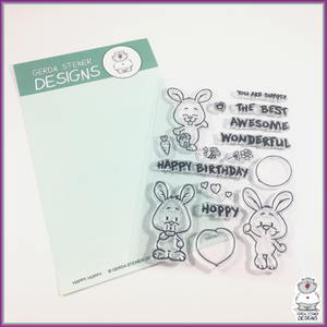Gerda Steiner Designs Happy Hoppy 4x6 Bunny Clear Stamp Set