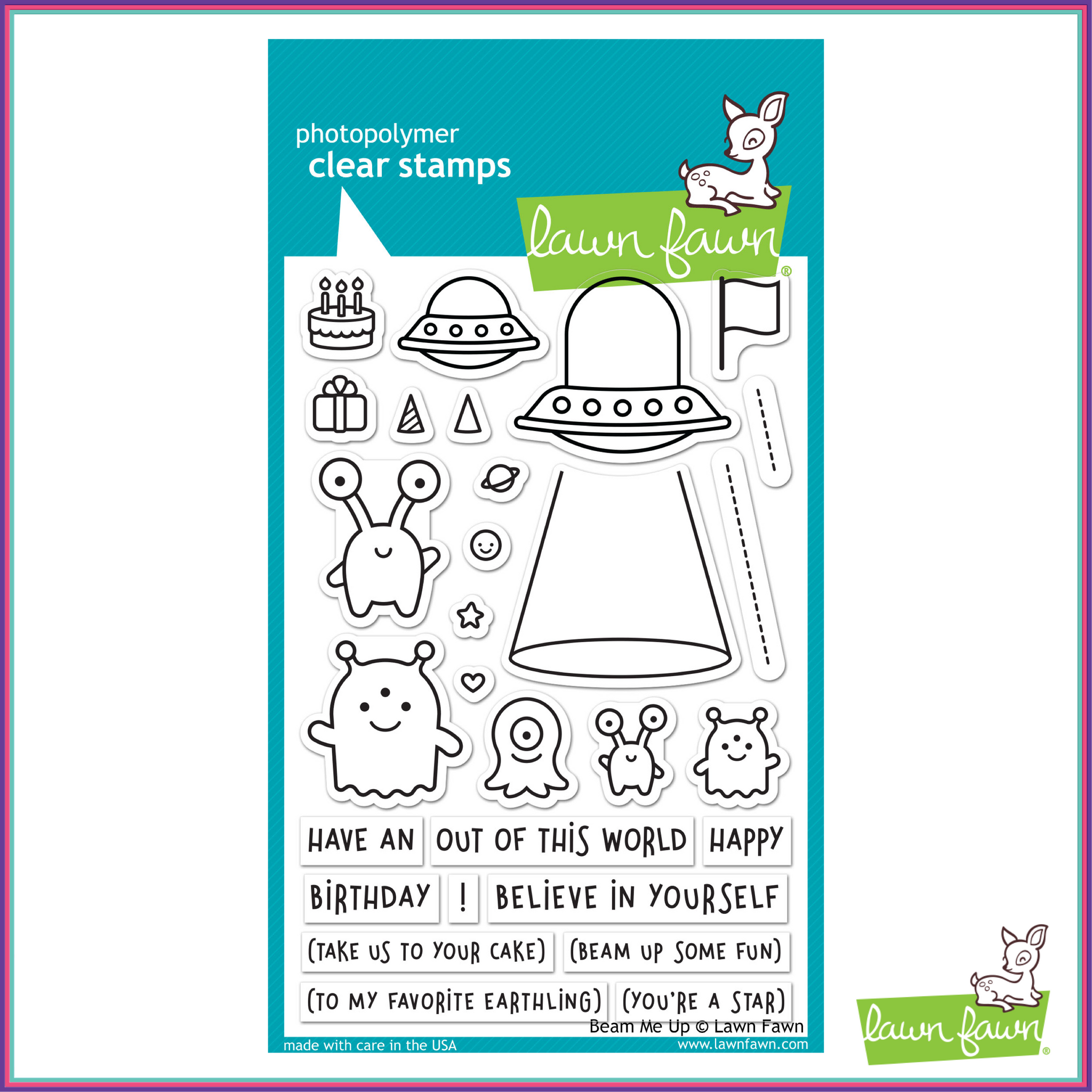 Lawn Fawn Beam Me Up Stamp Set - Stamps - Lawn Fawn - Orchids and Hummingbirds Designs, LLC