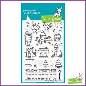 Lawn Fawn Winter Village Stamp Set - Stamps - Lawn Fawn - Orchids and Hummingbirds Designs, LLC