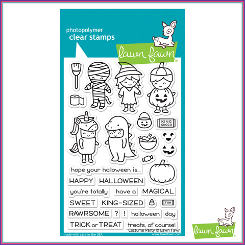 Lawn Fawn Costume Party Stamp Set - Stamps - Lawn Fawn - Orchids and Hummingbirds Designs, LLC