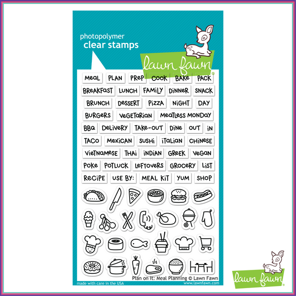 Lawn Fawn Plan On It: Meal Planning Stamp Set - Stamps - Lawn Fawn - Orchids and Hummingbirds Designs, LLC