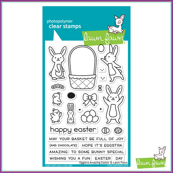 Lawn Fawn Eggstra Amazing Easter Stamp Set - Stamps - Lawn Fawn - Orchids and Hummingbirds Designs, LLC