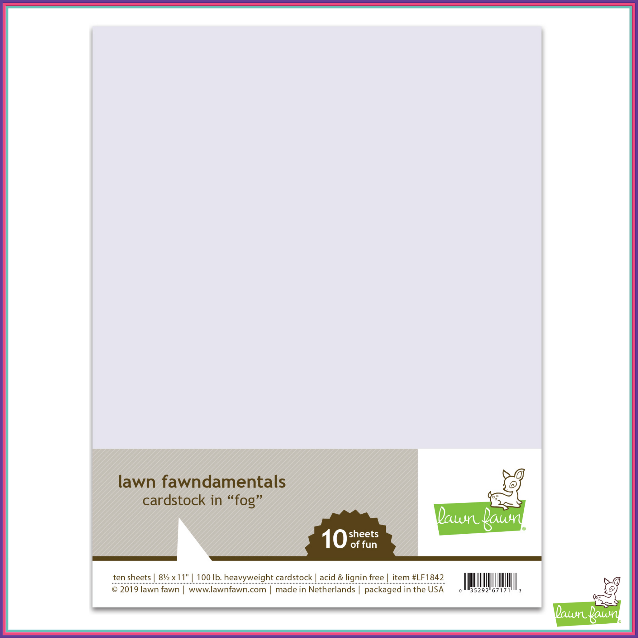 Lawn Fawn Fog Cardstock - Scrapbooking Supplies - Lawn Fawn - Orchids and Hummingbirds Designs, LLC