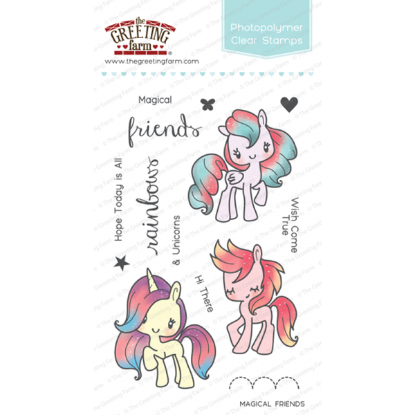 The Greeting Farm Magical Friends Stamp Set - Orchids and Hummingbirds Designs, LLC